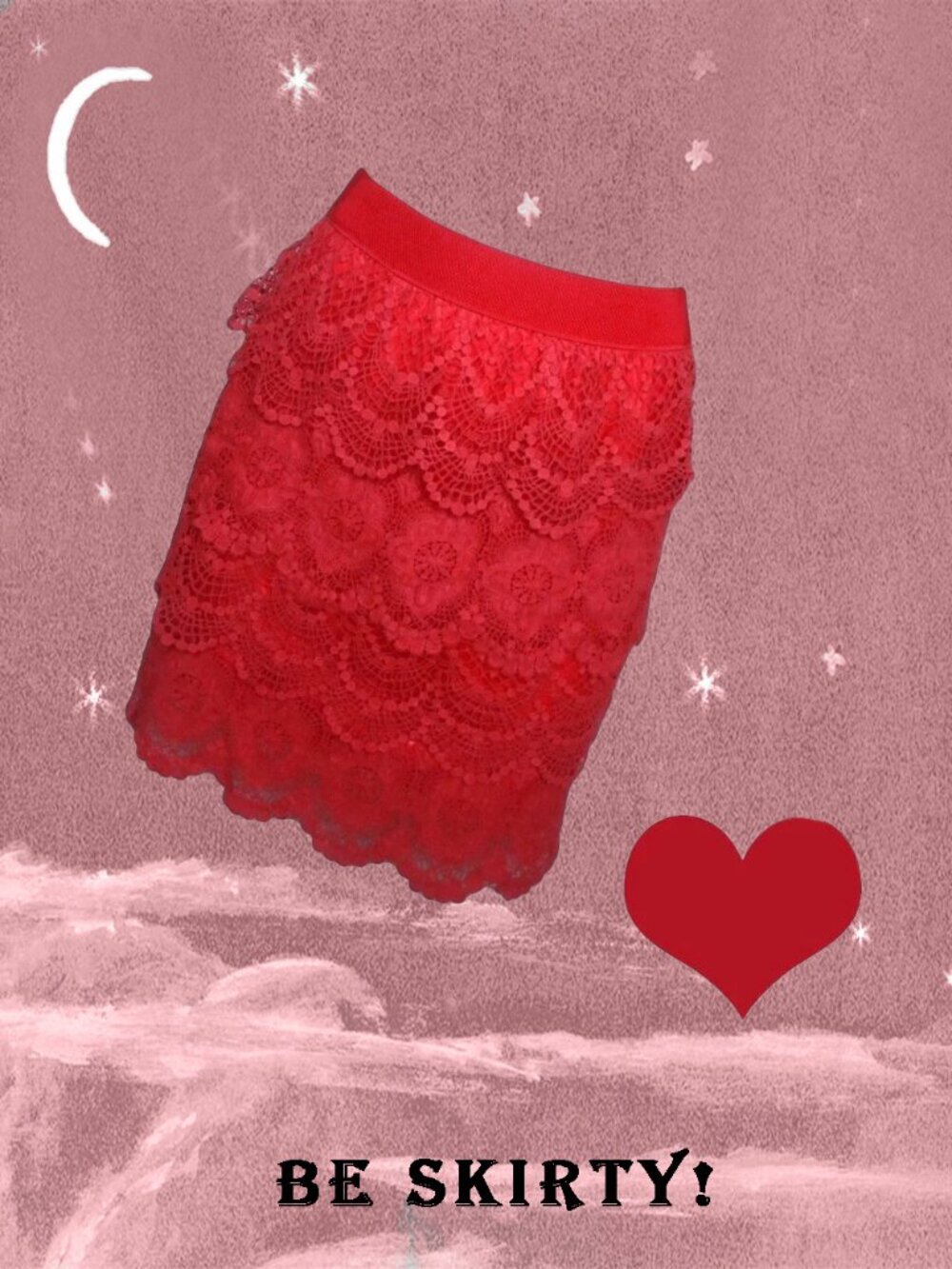 Red Lace Mini Skirt for a Valentine Date?